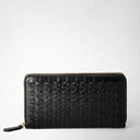 ZIP AROUND WALLET IN MOSAICO BLACK