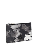 Dolce & Gabbana Multicolor Camouflage Logo Plaque Coin Purse Wallet