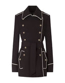 Dolce & Gabbana Black Wool Double Breasted Blazer Jacket