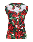 Dolce & Gabbana White Floral Wool Lace Vest Tank Top
