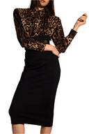 Dolce & Gabbana Brown Leopard Silk Button Down Coat Jacket