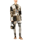 Dolce & Gabbana Multicolor Patchwork Button Down Jacket