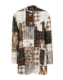 Dolce & Gabbana Multicolor Patchwork Button Down Jacket