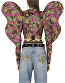 Dolce & Gabbana Multicolor Floral Jacquard Cropped Jacket