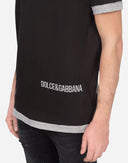 Dolce & Gabbana Black Logo Cotton Crew Neck Men Tee T-shirt