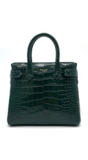 New Meline Alligator Emerald | SERAPIAN MILANO