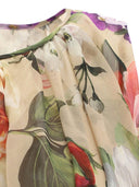 Dolce & Gabbana Beige Floral Sleeveless A-line Mini Dress