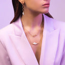 Navette Short Necklace in Rose Gold