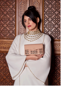 Pochette w/chain Mosaico/Elaphe Golden Pink EXCLUSIVE RAMADAN