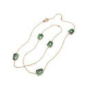 Puzzle Solo Necklace in Rose Gold and Malachite