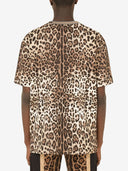 Dolce & Gabbana Brown Leopard Crew Neck Short Sleeve T-shirt