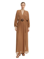 PAIOLO BRWN LONG DRESS