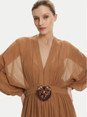 PAIOLO BRWN LONG DRESS