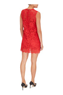 Dolce & Gabbana Pink Floral Lace Shift Gown Mini Dress