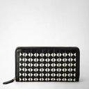 ZIP AROUND WALLET IN MOSAICO BLACK/OFF WHITE