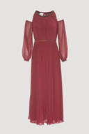 MEISSA LACE OVERLAY MAXI DRESS – BORDEAUX