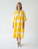 EAST & WEST “TAKE IT EASY” COTTON BELL DRESS YELLOW