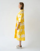 EAST & WEST “TAKE IT EASY” COTTON BELL DRESS YELLOW