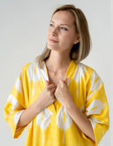 EAST & WEST “TAKE IT EASY” COTTON BELL DRESS YELLOW